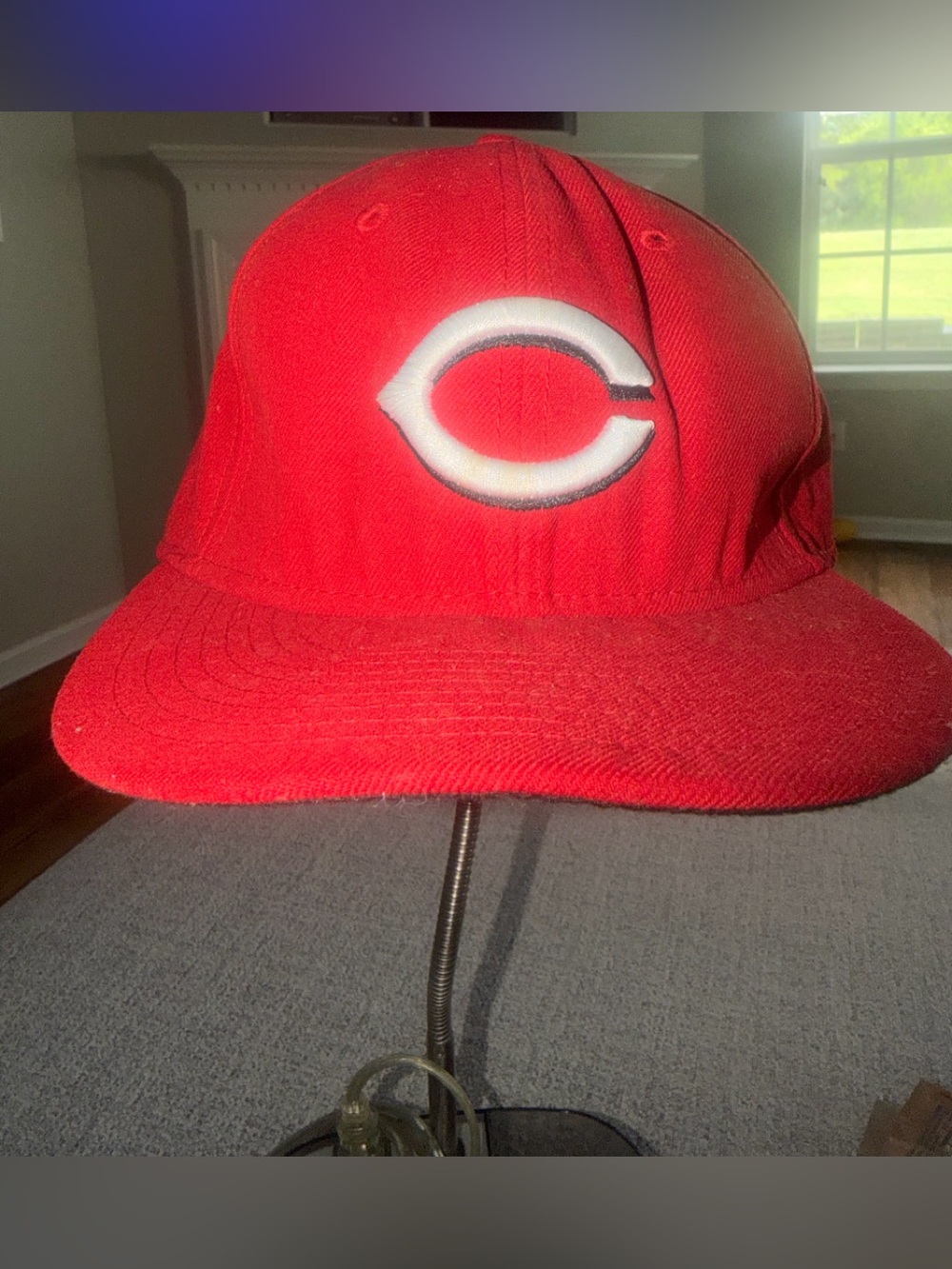 Cincinnati Reds Red Size 7 5/8 fitted Baseball Cap(128)